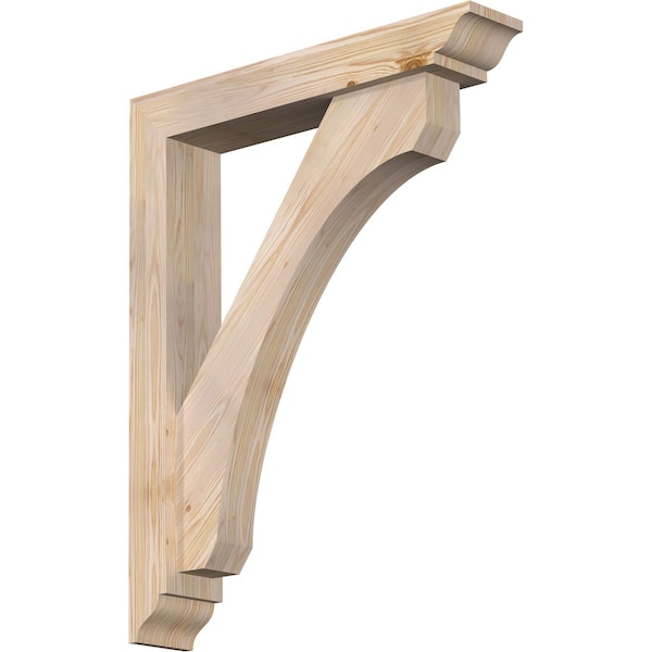 Ekena Millwork Legacy Traditional Smooth Bracket w/ Offset Brace, Douglas Fir, 5 1/2"W x 30"D x 38"H BKT0604X30X38LEC01SDF - main
